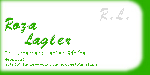 roza lagler business card